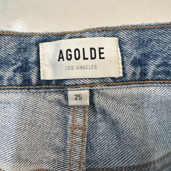 Agolde Denim - Agolde Vintage Light Wash Denim Jeans with Contrast Stitching